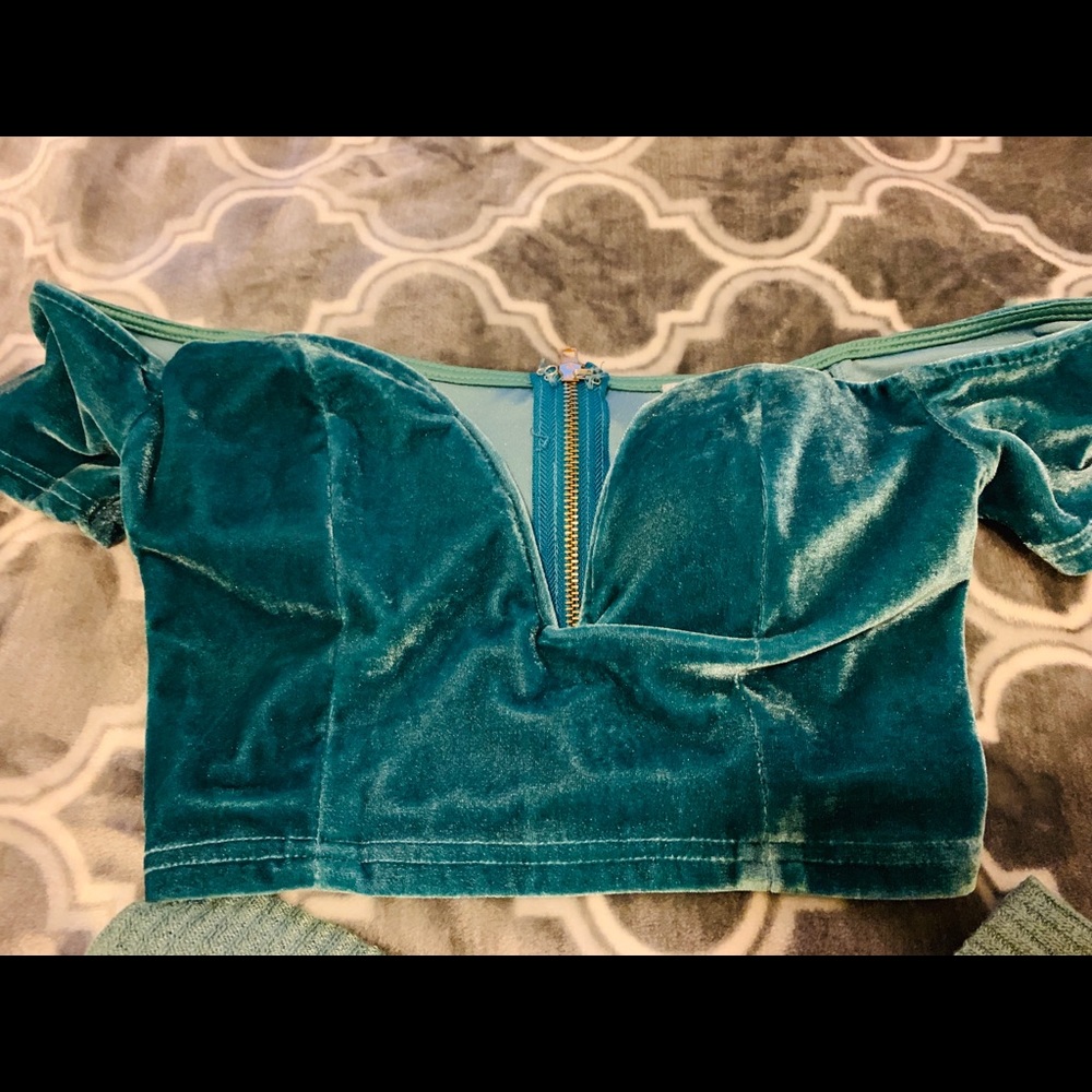 Velvet crop top